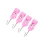 shengyuze Hooks & Hangers 4 Pcs Colorful Windproof Pipe Hanger Clips Laundry Drying Clamps Household Tools for Home - Pink