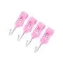 shengyuze Hooks & Hangers 4 Pcs Colorful Windproof Pipe Hanger Clips Laundry Drying Clamps Household Tools for Home - Pink