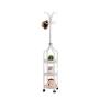 WZP Household Coat Rack Floor Hanging Clothes Rack Simple Modern Bedroom Simple Floor-Standing Solid Wood Hanger Bedroom/White