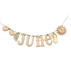 ADORNit, DIY Wood Swag Banner Hanger, Home Decoration - June