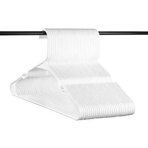 Neaties American Made White Plastic Hangers with Notches, Plastic Clothes Hangers Ideal for Everyday Use, Clothing Standard Hangers, 30pk Neaties American Made White Plastic Hangers with Notches, Plastic Clothes Hangers Ideal for Everyday Use, Clothing Standard Hangers, 30pk