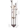 Mumusuki Multi-Layer Standing Coat Rack Hanger Free Cloth Organization Display Tree Shelf for Home Bedroom Hallway Bamboo Wood(Dark Brown) Mumusuki Multi-Layer Standing Coat Rack Hanger Free Cloth Organization Display Tree Shelf for Home Bedroom Hallway Bamboo Wood(Dark Brown)