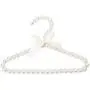 5pcs Plastic Pearl Beaded Bow Clothes Dress Coat Hangers, Wedding Kid Children Pet Dog Cat Save-Space Stage Ganizer