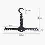 WZP Hanger,Multi-Hole Magic Hanger Home Multi-Function Storage Artifact,Creative Dormitory Clothes Space Rotation Drying Drying Rack Space Saving/Black/As Shown WZP Hanger,Multi-Hole Magic Hanger Home Multi-Function Storage Artifact,Creative Dormitory Clothes Space Rotation Drying Drying Rack Space Saving/Black/As Shown