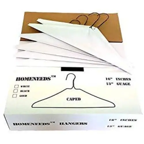 Homeneeds Clothing Hangers, Suit Hangers, Caped Hangers, Strut Hangers, Wire Clothes Hangers (Caped100)