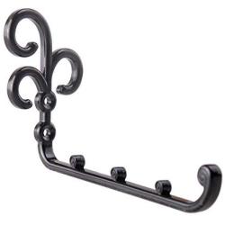 LEE House 4 Piece Wall Mounted Clothes Hanger Hanging Cup Rack Space Saver for Closet Organizer,Bathroom,Bedroom,Kitchen (Black)
