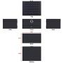 RR ROUND RICH DESIGN Jewelry Boxes - 2 Level Multifunctional Large Jewelry Organizer Storage Case with Top Mirror Drawer and Metal Lock - Black
