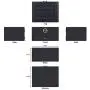 RR ROUND RICH DESIGN Jewelry Boxes - 2 Level Multifunctional Large Jewelry Organizer Storage Case with Top Mirror Drawer and Metal Lock - Black