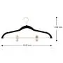 OnCloud-7 Black Velvet Hangers with Clips 20 Pack, Non Slip Pants and Skirt Hangers with Rose Gold Hooks OnCloud-7 Black Velvet Hangers with Clips 20 Pack, Non Slip Pants and Skirt Hangers with Rose Gold Hooks