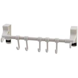 uxcell Bathrooms Wall Drawer Rag Storage Towel Hanger 5 Hook Rack Clothes Organizer 2 PCS