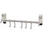 uxcell Bathrooms Wall Drawer Rag Storage Towel Hanger 5 Hook Rack Clothes Organizer 2 PCS