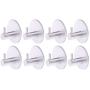 Cher9 8 Pcs Round Self Adhesive Hooks Home Kitchen Wall Door Hook Clothes Coat Bag Key Hanger Bathroom Towel Holder Storage Aluminum