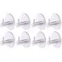 ZHARA 7 Pcs Round Self Adhesive Hooks Home Kitchen Wall Door Hook Clothes Coat Bag Key Hanger Bathroom Towel Holder Storage Aluminum