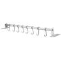 Wall Storage Rack, Stainless Steel Metal S Hooks Kitchen Utensil Hanger Cloths Hanging Rail Storage Rack Hanging Hook Organizer for Bathroom Kitchen (8 Hooks)