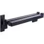 uyoyous Wall Mounted Clothes Drying Rack Retractable Fold Away Clothes Rack Space-Saver for Balcony Laundry Bathroom and Bedroom Easy to Install- Black