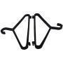 10pcs Black Clothes Hangers Multifunctional Plastic Hangers Household Clothes Dress Organizer Dry Clothes Hanging Rack