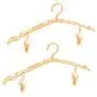 Toygogo 2 pcs Travel Hangers Portable Collapsible Clothes Hangers Folding Hangers Travel Laundry Accessories Space Saving for Clothes - Beige Toygogo 2 pcs Travel Hangers Portable Collapsible Clothes Hangers Folding Hangers Travel Laundry Accessories Space Saving for Clothes - Beige
