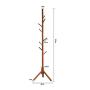 IRVING High-Grade Wooden Tree Coat Rack Stand, Super Easy Assembly NO Tools Required - Free Standing Coat Rack, Hallway/Entryway Coat Hanger Stand for Clothes, Suits, Accessories