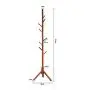 IRVING High-Grade Wooden Tree Coat Rack Stand, Super Easy Assembly NO Tools Required - Free Standing Coat Rack, Hallway/Entryway Coat Hanger Stand for Clothes, Suits, Accessories