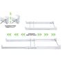 VISGOGO Refrigerator Pull Out Bins Snap On Drawer Fridge Mate Shelves Storage Organizer Refrigerator Storage Box