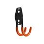 WINSOON Heavy Duty Double Utility Garage Hooks Wall Mount Hook Set Tool Tack Storage (2 x Samall J Shape, Orange)