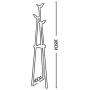 Cxjff Floor Standing Coat Rack Clothes Hat Stand Hanger 6 Hooks Solid Wood Creative, Log Colors, 40x40x185CM (Color : Log Color)
