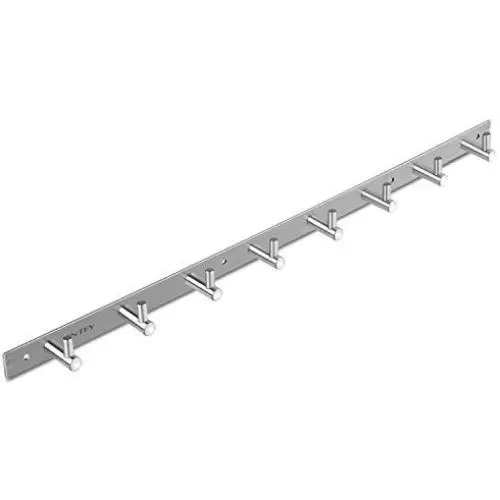 INTEY Wall Mounted Coat Rack, Heavy Duty Hooks Hanger Rack for Coats, Bags, Scarves, Towels and Umbrellas, Stainless Steel (8 Hooks) INTEY Wall Mounted Coat Rack, Heavy Duty Hooks Hanger Rack for Coats, Bags, Scarves, Towels and Umbrellas, Stainless Steel (8 Hooks)