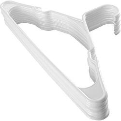 MC Plastic Hangers for Clothes Standard Pack of 20 White Space Saver by Utopia Home