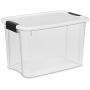 STERILITE Ultra Latch Storage Boxes (12 Count, Clear,30 Quart)