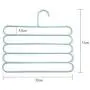 5PC Random Color Pants Hangers Holders Multifunction Trousers Hanger Storage Rack Clothes Hanger Tie Scarfs Belt Towel Non-Slip Magic Hanger