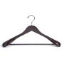 Nature Smile 16.15(41CM) Ladies Wooden Suit Hangers - 6 Pack - Wood Coat Hangers,Jacket Outerwear Shirt Hangers,360 Degree Swivel Hooks & Anti-Slip Bar with Screw. (Mahogany)