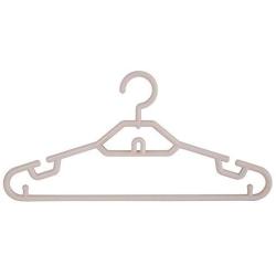 Clothes Hanger Pack of 20 Non-Slip Plastic Hangers Space Saving for Indoor and Outdoor Multifunctional Hanger Pants Hangers (Color : Apricot, Size : 4224cm)