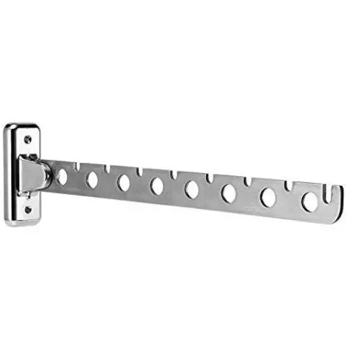 Leagway Hanger Holder, Stainless Steel Wardrobe Organizer Wall Mounted Clothes Bar, Folding Garment Drying Rack with Swing Arm Hook Closet Storage Organizer for Laundry Room Bedrooms Bathrooms Leagway Hanger Holder, Stainless Steel Wardrobe Organizer Wall Mounted Clothes Bar, Folding Garment Drying Rack with Swing Arm Hook Closet Storage Organizer for Laundry Room Bedrooms Bathrooms