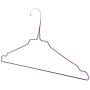 HANGERWORLD 20 Purple Coating 16inch Metal Wire 13 Gauge Pants Bar Coat Clothes Garment Hangers