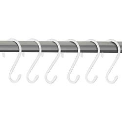 Smart Design Premium S-Hooks w/ Rubber Gripped Finish - Steel Metal Frame - Rust Resistant Finish - Hanging Kitchen, Closet, & Storage Items - Home (3.125 x 5.75 Inch) [White] (6-Pack)