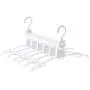 Yuqianjin 16.5inch Magic Hangers Suit Clothes Hangers，Foldable Rotary Multi-Function Drying Rack Space Saving Clothes Hangers (Color : White)