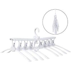 Clothes Hangers Space Saving Hangers Multi-Function Plastic Cascading Hanger Non Slip with Drying Rack Use for Home Wardrobe Dorm Apartment (White)