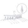 Clothes Hangers Space Saving Hangers Multi-Function Plastic Cascading Hanger Non Slip with Drying Rack Use for Home Wardrobe Dorm Apartment (White)