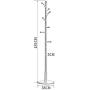 ZHWEI Wooden Coat Rack Bedroom Hanger Single Pole Living Room Clothes Rack Floor Rack Home Stable Durable (Color : D)