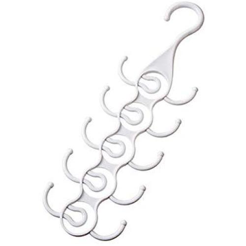 Aland 5 Layers Multifunctional Scarf Necktie Belt Wardrobe Clothes Storage Rack Hanger Belt Hanger with Hook Hanger Multifunctional tie Hook Bag Storage Rack White