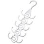 Aland 5 Layers Multifunctional Scarf Necktie Belt Wardrobe Clothes Storage Rack Hanger Belt Hanger with Hook Hanger Multifunctional tie Hook Bag Storage Rack White