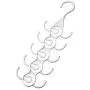 Aland 5 Layers Multifunctional Scarf Necktie Belt Wardrobe Clothes Storage Rack Hanger Belt Hanger with Hook Hanger Multifunctional tie Hook Bag Storage Rack White