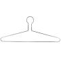 HANGERWORLD 10 Silver 17inch Metal Chrome Security Hookless Heavy Duty Hotel Clothes Garment Coat Hanger