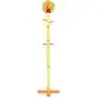 Costzon Kids Coat Rack, 6 Hooks Free Standing Solid Wood Tree Stand, Hallway/Entryway Coat Hanger for Clothes, Suits, Satchel Shoulder Bag, Hat Rack for Kids, Boys, Girls, Easy Assembly