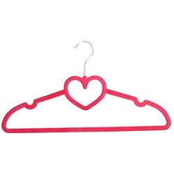 Alightup Premium Quality Flocking Velvet Hangers (Set of 50) - Ultra Thin Anti-Slip Velvet Clothes Suit Hangers - Love Shape - Space Saving Clothes Hangers - Rose Red