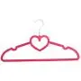 Alightup Premium Quality Flocking Velvet Hangers (Set of 50) - Ultra Thin Anti-Slip Velvet Clothes Suit Hangers - Love Shape - Space Saving Clothes Hangers - Rose Red