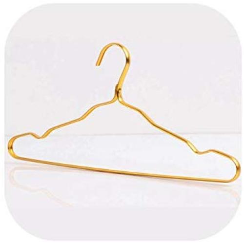 Heart .Attack hangers Cloth Hanger Durable Antideformation Aluminium Alloy Closet Adult Skirt Dress Clothing Towel Storage Rack Closet Space Saver,Gold