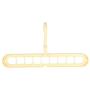 Regun 5Pcs Portable Multifunctional Folding Clothes Hangers 9 Holes Space Saving Clothing Holder(Beige)