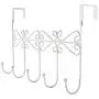 Dingang Over Door Rack Hook Hanger,White Metal 5 Hook Metal Hanger for Hanging Clothes, Coat, Hat Belt Dingang Over Door Rack Hook Hanger,White Metal 5 Hook Metal Hanger for Hanging Clothes, Coat, Hat Belt