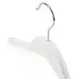 HANGERWORLD 5 White 17.7inch Wooden Notched Coat Clothes Garment Top Hangers Metal Swivel Hook